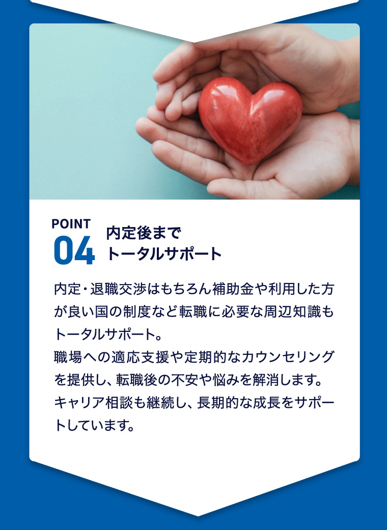 POINT04 内定後までトータルサポート